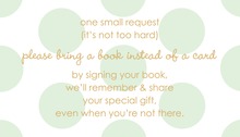 Mint Polka Dots Bring A Book Card