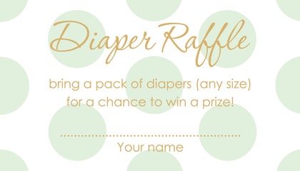 Lavender Polka Dots Raffle Cards