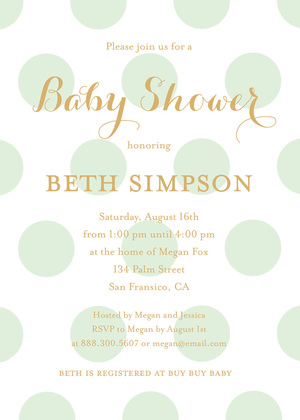 Mint Polka Dots Fill-in Invites