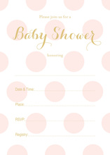 Pink Polka Dots Fill-in Invitations