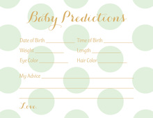 Chevron Navy Elephant Baby Prediction Cards