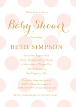 Pink Polka Dots Gold Glitter Graphic Invites