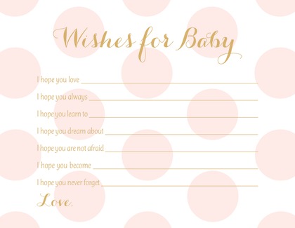 Pink Polka Dots Advice Cards