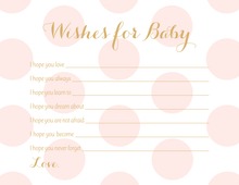 Light Pink Stripes Watercolor Flowers Baby Wishes