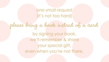 Pink Polka Dots Graphic Bring A Book Card