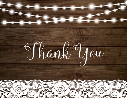 Hanging Lights Chalkboard Thank You Cards