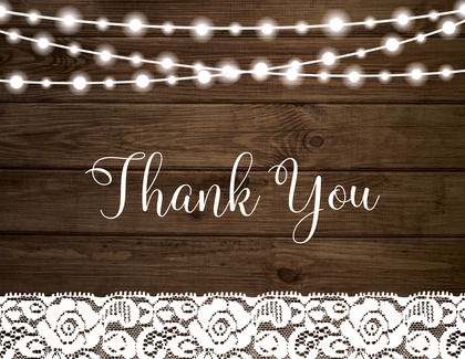 Hanging Lights Chalkboard Thank You Cards