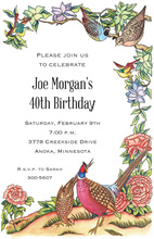 Stunning Beautiful Pheasant Invitations