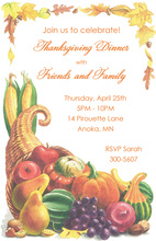 Grand Harvest Cornucopia Invitations