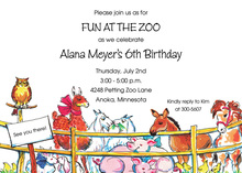 Traditional Barnyard Animals Invitations