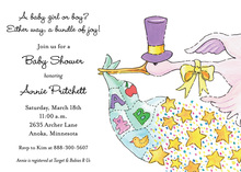 Magic Stork Baby Invitations