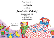 Doll Tea Party Invitations