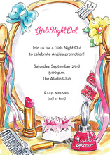 Girls Night Out Dressing Table Invitations