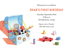 Toddler Toy Chest Invitations