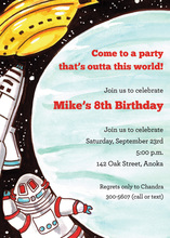 In Orbit Fun Space Invitations