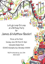 Faster Roller Coaster Invitations