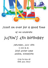 Fun Scooter Kids Invitations