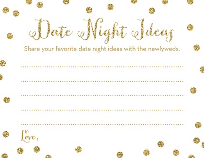 Gold Glitter Graphic Dots Who Knows Bride Best Game