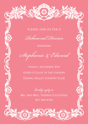 Luxurious Silver Grey Royal Frame Invitations