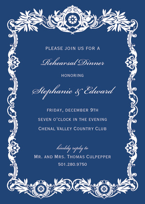 Luxurious Silver Grey Royal Frame Invitations