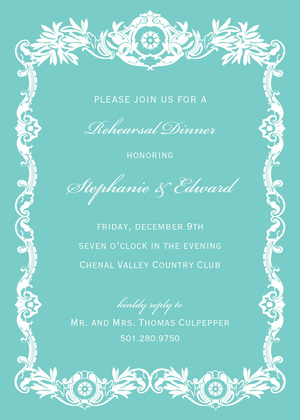 Luxurious Silver Grey Royal Frame Invitations