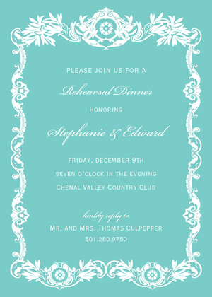 Luxury Royal Frame Navy Luxury Invitations