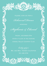 Stylish Victorian Teal Save The Date Photo Cards