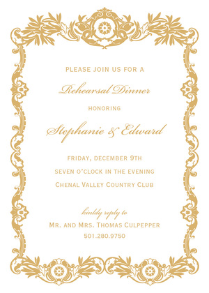 Luxury Royal Frame Aqua Luxury Invitations