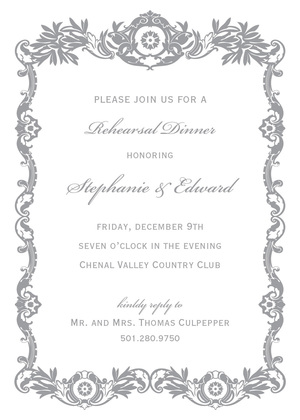 Luxury Royal Frame Navy Luxury Invitations