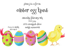 Egg Hunts Easter Chicks Invitation