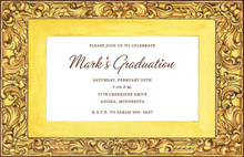 Excellent Gold Floral Filigree Invitations