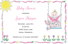 Yellow Border Bees Invitation