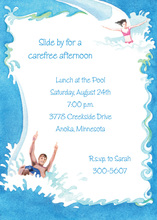 Splash Pool Little Kids Birthday Invitations