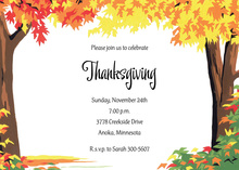 Vibrant Autumn Leaves Invitation