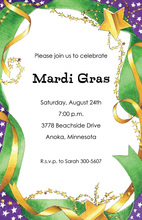 Mardi Gras Ribbons Invitation