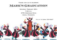Black Red Graduation Ceremony Invitations
