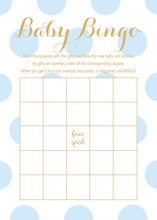 Yellow Chevron Elephant Baby Shower Bingo Game