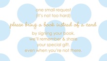 Light Blue Polka Dots Bring A Book Card