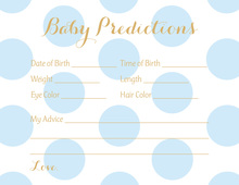 Navy Bow Tie Baby Prediction Cards