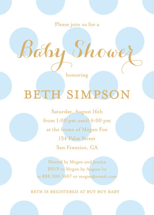 Pink Polka Dots Gold Glitter Graphic Invites