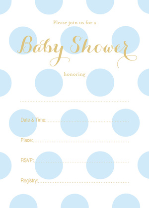 Light Blue Polka Dots Advice Cards