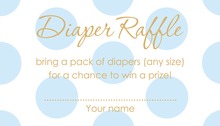 Light Blue Polka Dots Raffle Cards