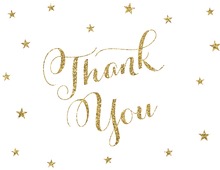 Pink Gold Glitter Graphic Dots Fill-in Thank You Cards