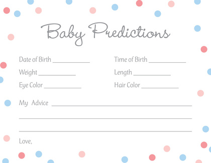 Pink vs Blue Polka Dots Bring A Book Card