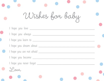 Pink vs Blue Polka Dots Baby Shower Invitations