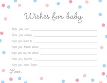 Pink vs Blue Polka Dots Baby Wishes