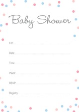 Pink vs Blue Polka Dots Fill-in Invitations