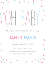 Pastel Multicolored Polka Dots Fill-in Invites