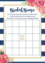 Pink Floral Header Bridal Bingo