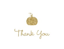 Little Pumpkin Gold Glitter Graphic Note